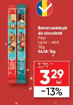 PROFI Baton nuielusǎ de ciocolată Papi lapte / albă Ofertă