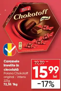 PROFI Caramele învelite în ciocolată Poiana Chokotoff original / intens Ofertă