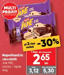 PROFI Napolitană în ciocolată Joe XXL cacao/lapte Ofertă