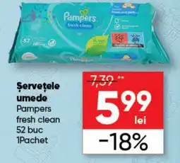 PROFI Şerveţele umede Pampers fresh clean Ofertă