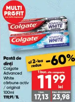 PROFI Pastă de dinţi Colgate Advanced White cărbune activ / original Ofertă