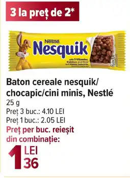 Carrefour Market Baton cereale nesquik/ chocapic/cini minis, Nestlé Ofertă