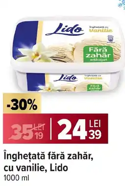 Carrefour Market Îngheţată Fără zahăr cu vanilie, Lido Ofertă