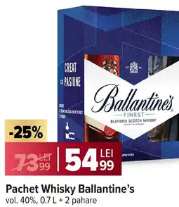 Carrefour Market Pachet Whisky Ballantine's Ofertă