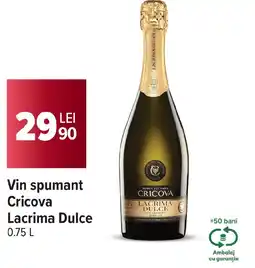 Carrefour Market Vin spumant Cricova Lacrima Dulce Ofertă