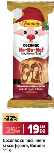 Carrefour Market Cozonac cu nuci, mere şi scorţişoară, Boromir Ofertă