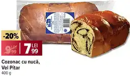 Carrefour Market Cozonac cu nucă, Vel Pitar Ofertă