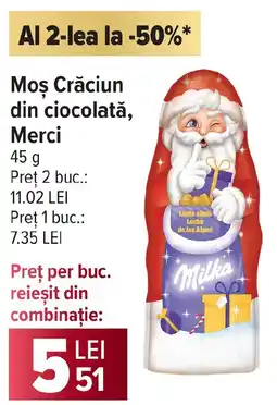 Carrefour Market Moş Crăciun din ciocolată, Merci Ofertă