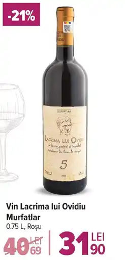 Carrefour Market Vin Lacrima lui Ovidiu Murfatlar Ofertă