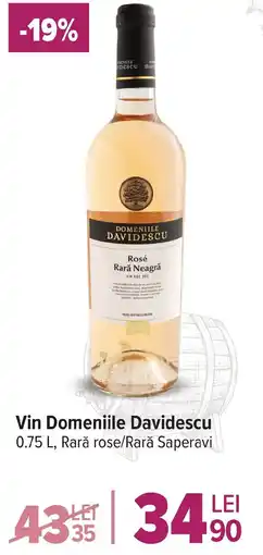 Carrefour Market Vin Domeniile Davidescu, Rară rose/Rarǎ Saperavi Ofertă