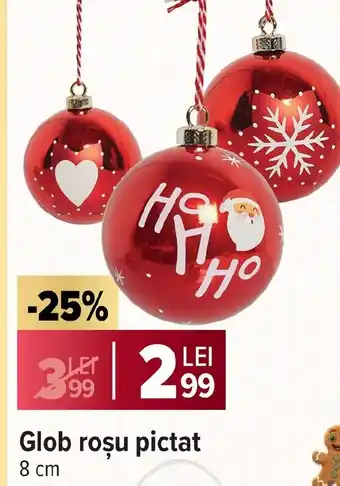 Carrefour Market Glob roşu pictat Ofertă