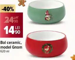 Carrefour Market Bol ceramic, model Gnom Ofertă