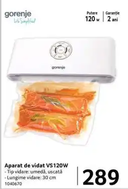 Selgros Aparat de vidat VS120W Ofertă