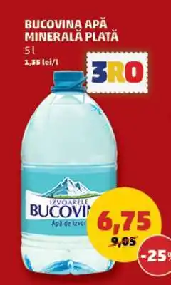 Penny Bucovina apă minerală plată Ofertă