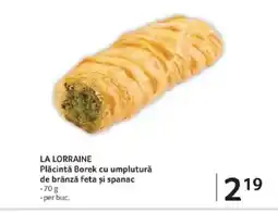 Selgros LA LORRAINE Plăcintă Borek cu umplutură de brânză feta şi spanac Ofertă