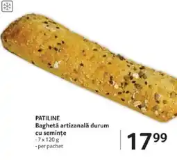 Selgros PATILINE Baghetǎ artizanalǎ durum cu seminţe Ofertă