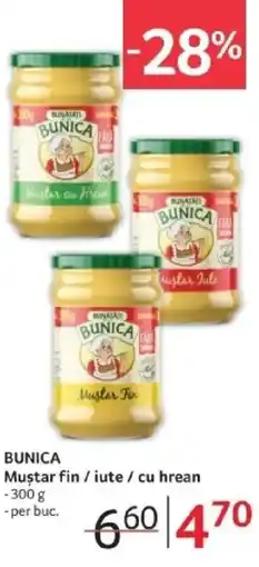 Selgros BUNICA Muştar fin/iute / cu hrean Ofertă