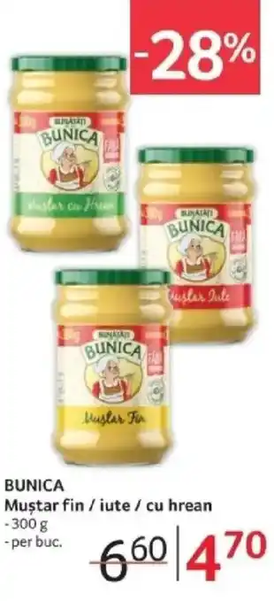 Selgros BUNICA Muştar fin/iute / cu hrean Ofertă