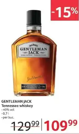 Selgros GENTLEMAN JACK Tennessee whiskey Ofertă
