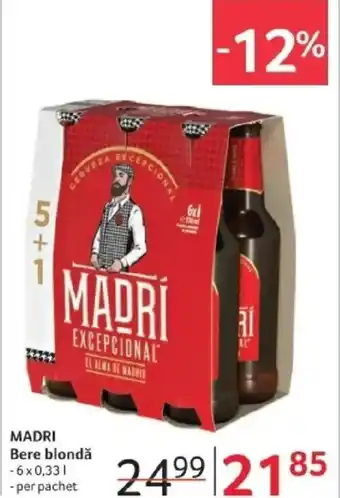 Selgros MADRI Bere blondă Ofertă