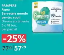 Selgros PAMPERS Aqua Şerveţele umede pentru copii Ofertă