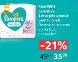 Selgros PAMPERS Sensitive Şerveţele umede pentru copii Ofertă