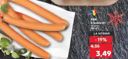 Kaufland FOX Crenwursti de porc Ofertă