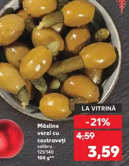 Kaufland Măsline verzi cu castraveţi calibru 121/140 Ofertă