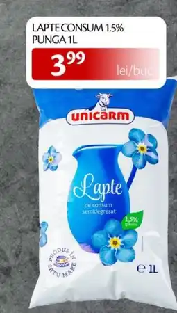 Unicarm Lapte consum 1.5% punga Ofertă
