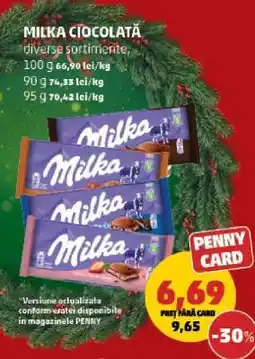 Penny MILKA CIOCOLATĂ Ofertă
