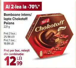 Carrefour Market Bomboane intens/ lapte Chokotoff Poiana Ofertă