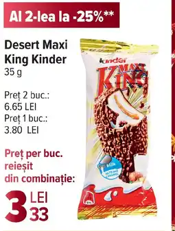 Carrefour Market Desert Maxi King Kinder Ofertă