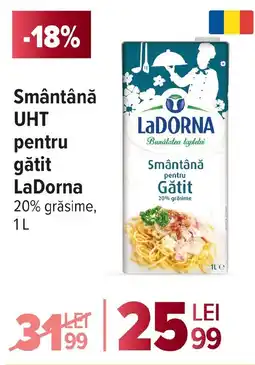 Carrefour Market Smântână UHT pentru gătit LaDorna Ofertă