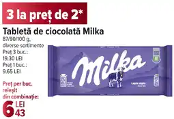 Carrefour Market Tabletă de ciocolată Milka Ofertă