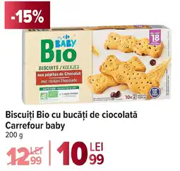 Carrefour Market Biscuiți Bio cu bucăți de ciocolată Carrefour baby Ofertă