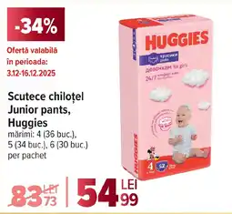 Carrefour Market Scutece chiloţel Junior pants, Huggies Ofertă