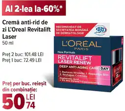 Carrefour Market Cremă anti-rid de zi L'Oreal Revitalift Laser Ofertă