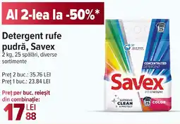 Carrefour Market Detergent rufe pudră, Savex Ofertă