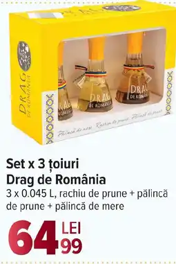 Carrefour Market Set x 3 țoiuri Drag de România Ofertă