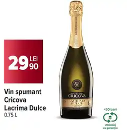 Carrefour Market Vin spumant Cricova Lacrima Dulce Ofertă