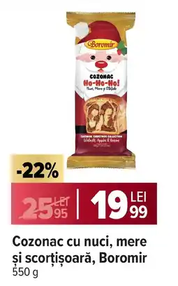 Carrefour Market Cozonac cu nuci, mere şi scorțișoară, Boromir Ofertă