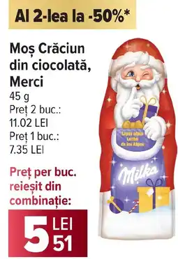 Carrefour Market Moş Crăciun din ciocolată, Merci Ofertă