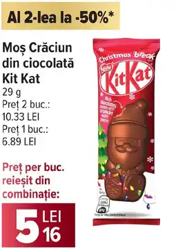 Carrefour Market Moş Crăciun din ciocolată Kit Kat Ofertă