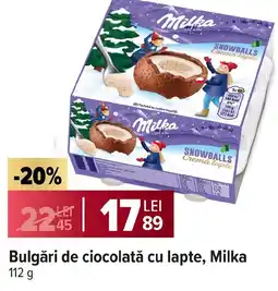 Carrefour Market Bulgări de ciocolată cu lapte, Milka Ofertă