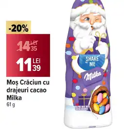 Carrefour Market Moş Crăciun cu drajeuri cacao Milka Ofertă