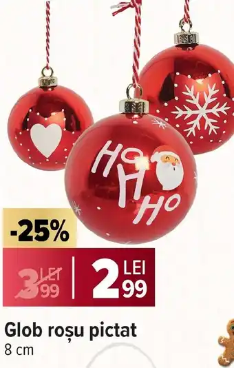 Carrefour Market Glob roşu pictat Ofertă