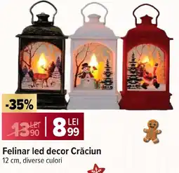 Carrefour Market Felinar led decor Crăciun Ofertă