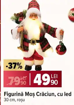 Carrefour Market Figurină Moş Crăciun, cu led Ofertă