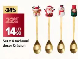 Carrefour Market Set x 4 tacâmuri decor Crăciun Ofertă
