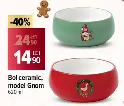 Carrefour Market Bol ceramic, model Gnom Ofertă